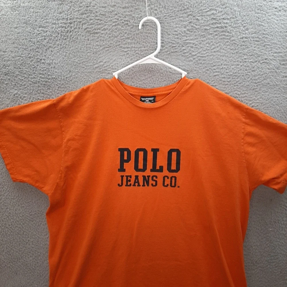 Vintage Polo Ralph Lauren Shirt Adult‎ XL Orange Crewneck Grunge Skater 90s Y2K